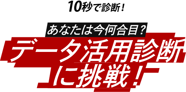 10秒で診断!あなたは今何合目?データ活用診断に挑戦!