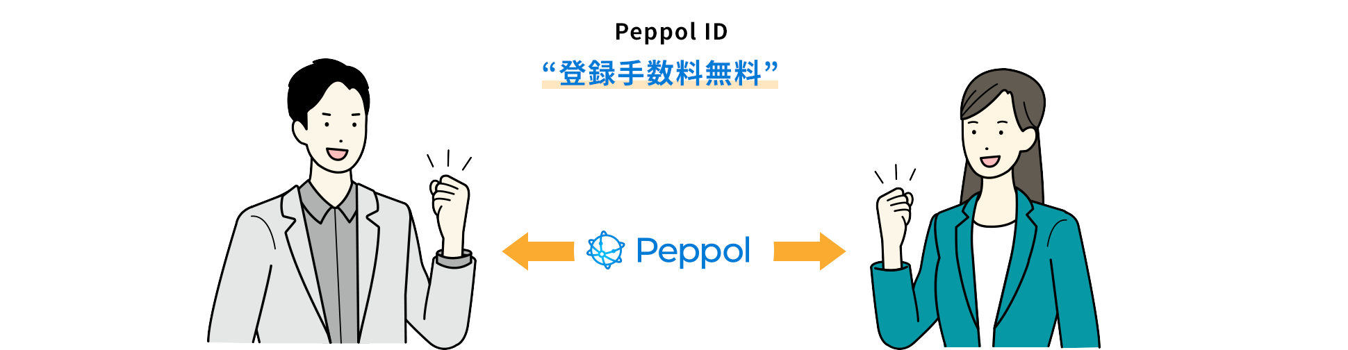 Peppol送受信 スタート応援キャンペーン イラスト